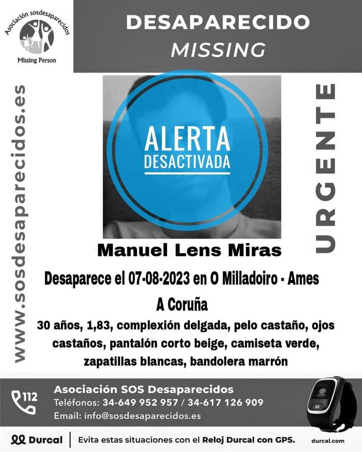Achan desorientado ao mozo de 30 anos desaparecido desde o luns en Ou Milladoiro, Ames  / SOS DESAPARECIDOS 