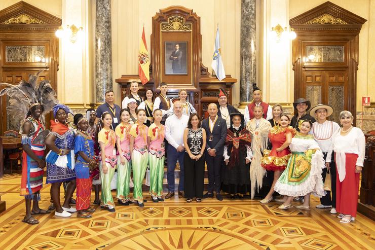 Recepción aos participantes no Festival Internacional de Folclore Cidade da Coruña / ANDY PÉREZ