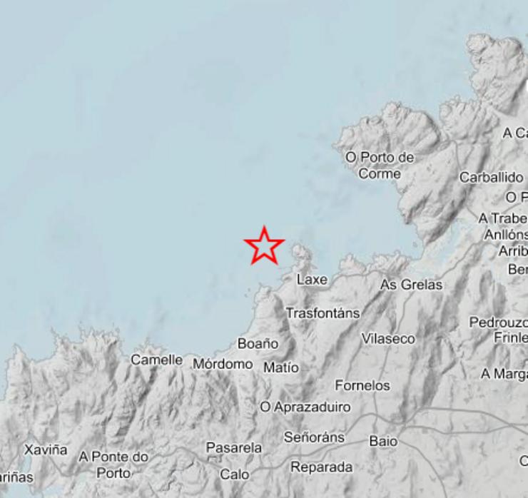 Epicentro terremoto Laxe/IGN