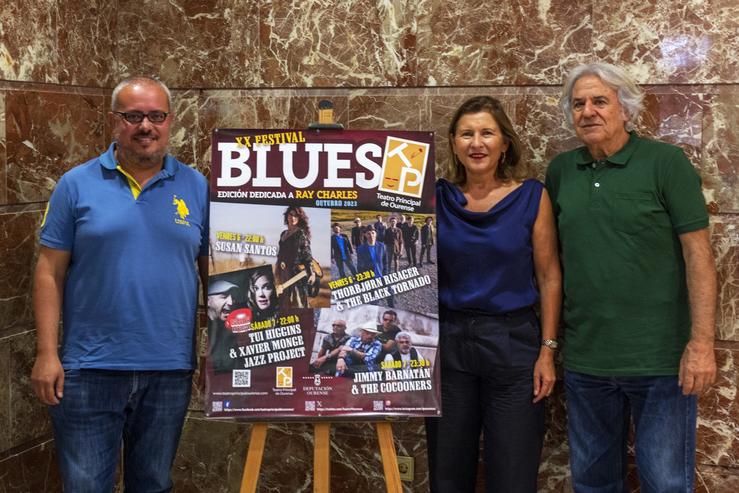 Presentación Blues Teatro Principal.- Ou Vicepresidente Segundo E Deputado De Cultura, César Fernández; E A Directora Do Teatro Principal, Olga Mouteira, Presentan Blues Teatro Principal . Tamen Particpan Olga Mouteira (Directora Do Teatro Principal) E Alfonso. DEPUTACIÓN DE OURENSE 