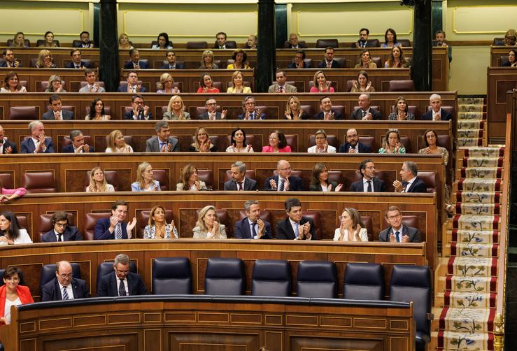 Vista de deputados durante unha sesión plenaria, no Congreso dos Deputados, a 21 de setembro de 2023, en Madrid (España). O portavoz do PP e vicesecretario de Cultura e Sociedade Aberta do partido, Borja Sémper, defendeu durante o pleno a. Eduardo Parra - Europa Press 