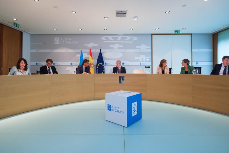 O titular do Goberno galego, Alfonso Rueda, preside a reunión semanal do Consello da Xunta / DAVID CABEZÓN @ XUNTA 