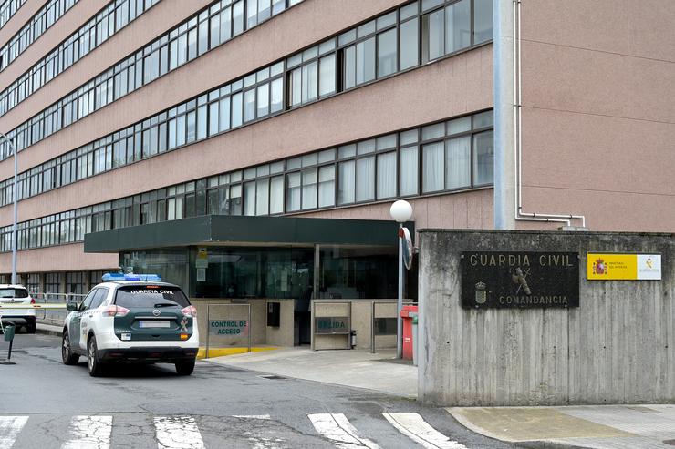 Un vehículo da Garda Civil nas instalacións da comandancia da Garda Civil na Coruña/ Europa Press