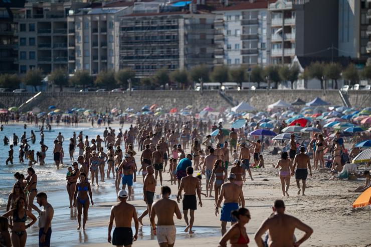 Praia de Silgar, en Sanxenxo, Pontevedra, a 30 de setembro de 2023 
