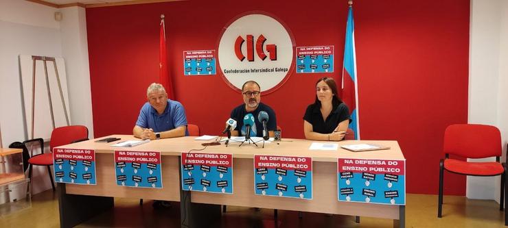 Rolda de prensa de CIG-Ensino con motivo do arranque do curso escolar. CIG-ENSINO / Europa Press