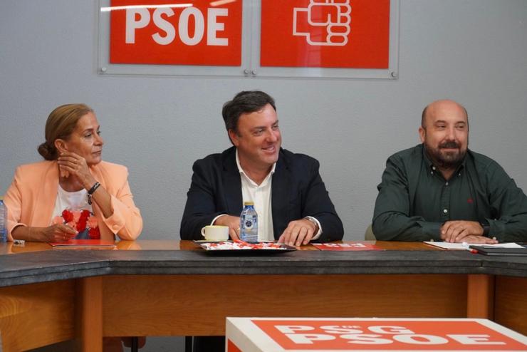 Valentín González Formoso, Carmela Silva e Lage Tuñas. PSDEG / Europa Press