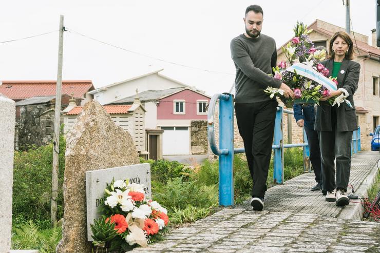 Homenaxe en Porto do Son (A Coruña) do BNG aos mártires de Nebra. BNG / Europa Press