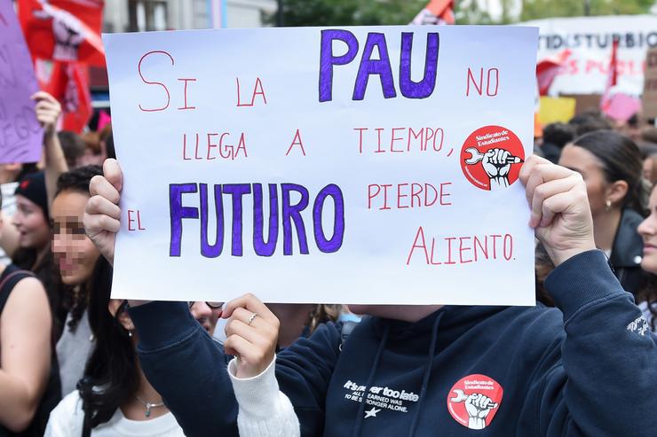 Manifestación de estudantes / Gustavo Valiente - Arquivo
