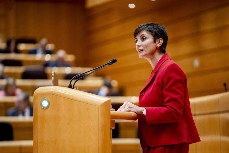 A ministra de Vivenda e Axenda Urbana, Isabel Rodríguez, durante unha sesión plenaria no Senado, a 10 de setembro de 2024, en Madrid / A. Pérez Meca - Arquivo