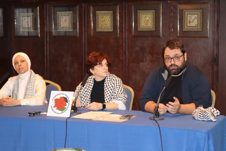 Rolda de prensa da Coordinadora Galega de Solidariedade con Palestina. COORDINADORA GALEGA DE SOLIDARIEDADE CON PALESTINA / Europa Press