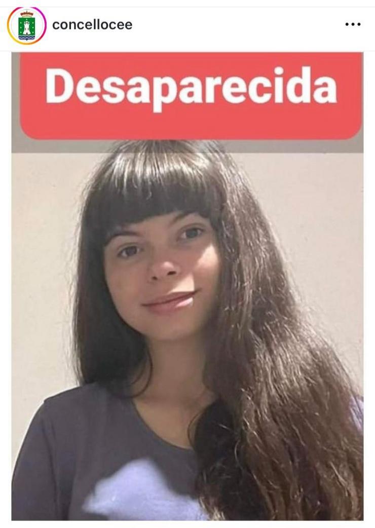 Imaxe de Adriana, a menor de Ordes desaparecida, difundida polo Concello de Cee.. CONCELLO DE CEE / Europa Press