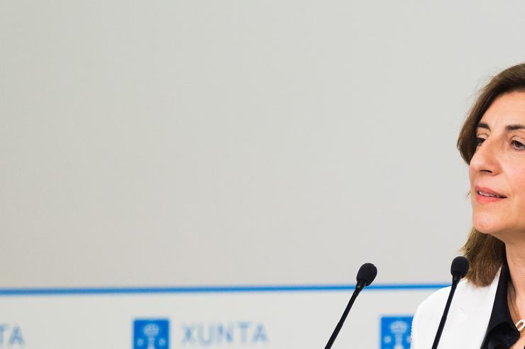 Anxos Vázquez na rolda de prensa do Consello.. DAVID CABEZON-XUNTA / Europa Press