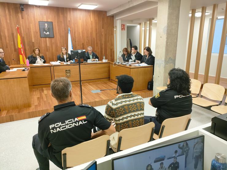 Xuízo a un mozo de nacionalidade portuguesa, Nário B.G., acusado de tentar violar en xuño de 2023 a unha turista alemá na habitación dun hotel en Vigo, onde coincidiron como hóspedes / Europa Press