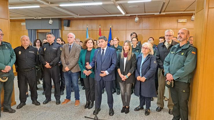 Acto de condena na Delegación do Goberno en Galicia polo crime machista de Moeche. DELEGACIÓN DO GOBERNO EN GALICIA / Europa Press