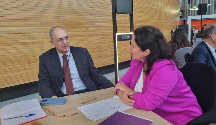 Costas Kadis e Ana Miranda. BNG / Europa Press