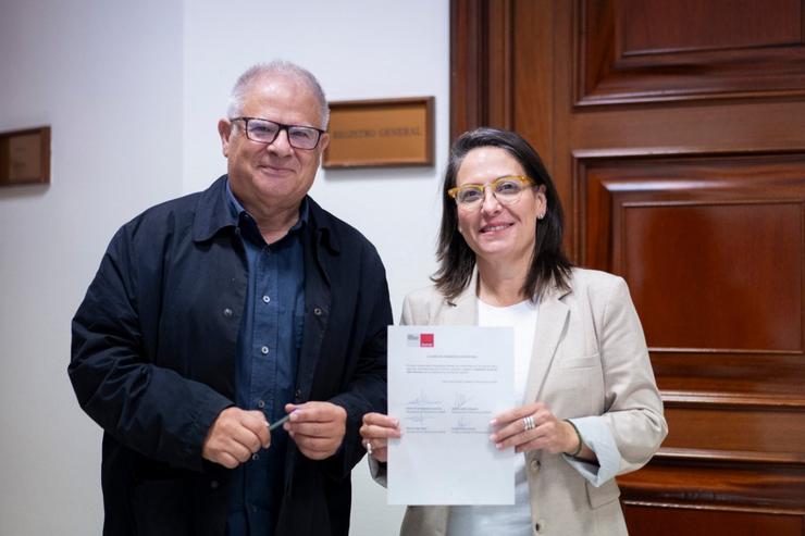 Arquivo - A deputada de Sumar e vicepresidenta terceira da Mesa do Congreso, Esther Gil de Reboleño, e o deputado de Sumar, Manuel Lago. SUMAR - Arquivo / Europa Press