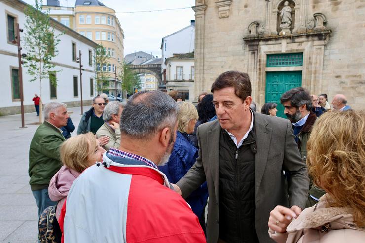 O secretario xeral do PSdeG, José Ramón Gómez Besteiro, en Lugo / Europa Press