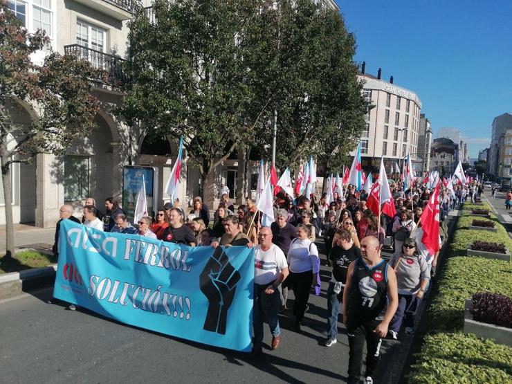 Manifestación en apoio ao persoal de Maitours en Ferrol, a 6 de novembro de 2024 / Europa Press