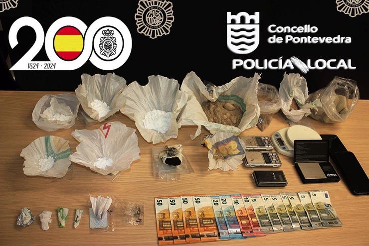 Sustancias e obxectos intervidos na operación / POLICÍA NACIONAL