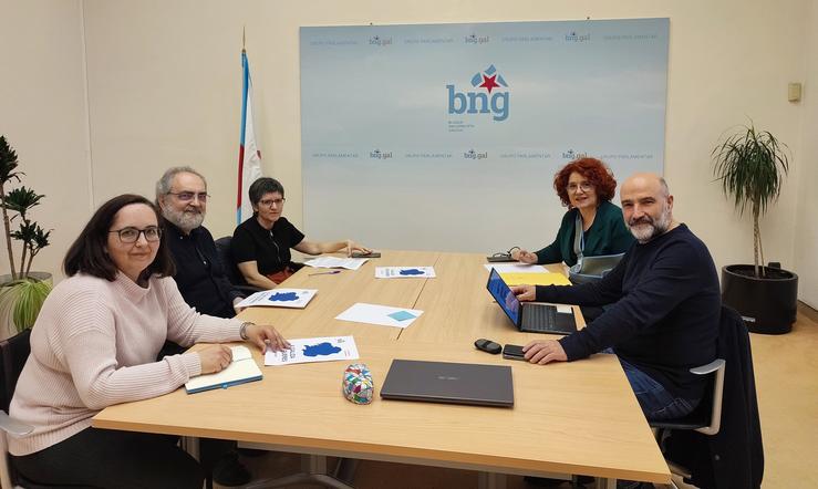 O deputado do BNG no Congreso, Néstor Rego, reúnese con representantes de CIG-Saúde.. BNG / Europa Press