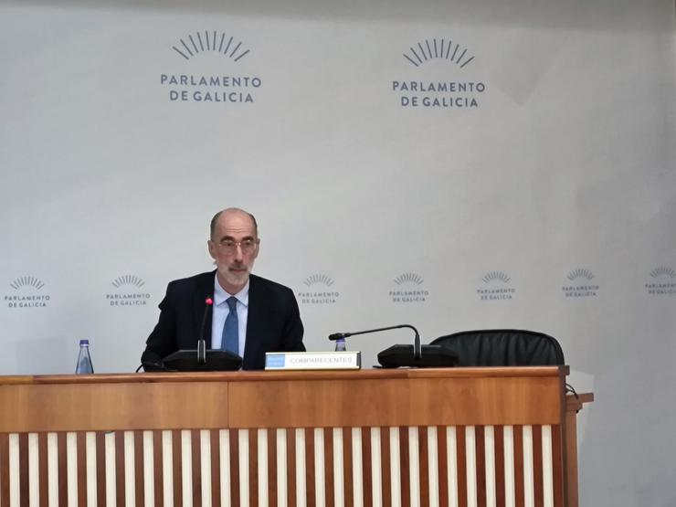 O exconselleiro de Sanidade e alcalde de Baiona, Jesús Vázquez Almuiña, comparece na comisión de investigación de contratos da Xunta no Parlamento de Galicia / Europa Press