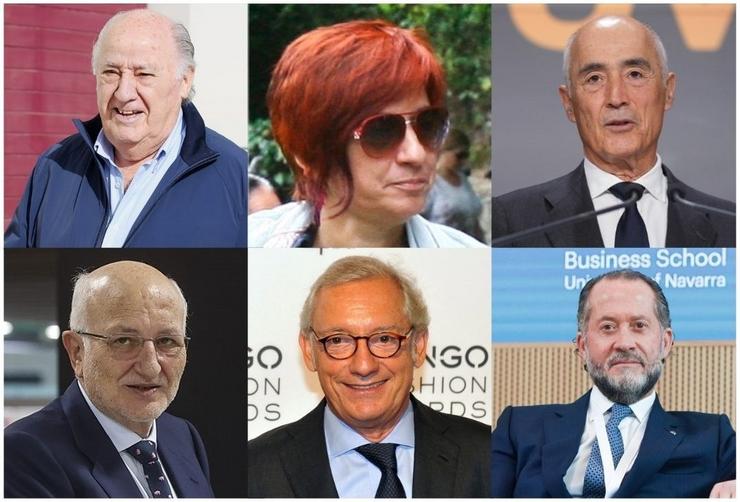 Amancio Ortega e a súa filla Sandra, Rafael do Piñeiro, Juan Roig Alfonso e Isak Andik sitúanse como o cinco grandes fortunas españolas, segundo o ranking da lista de 