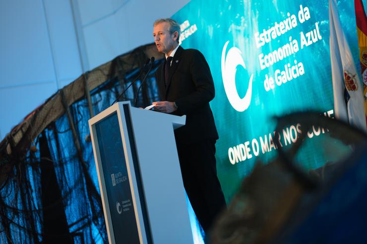 O pesidente da Xunta, Alfonso Rueda, presenta a Estratexia de Economía Azul de Galicia. DAVID CABEZON @ XUNTA / Europa Press