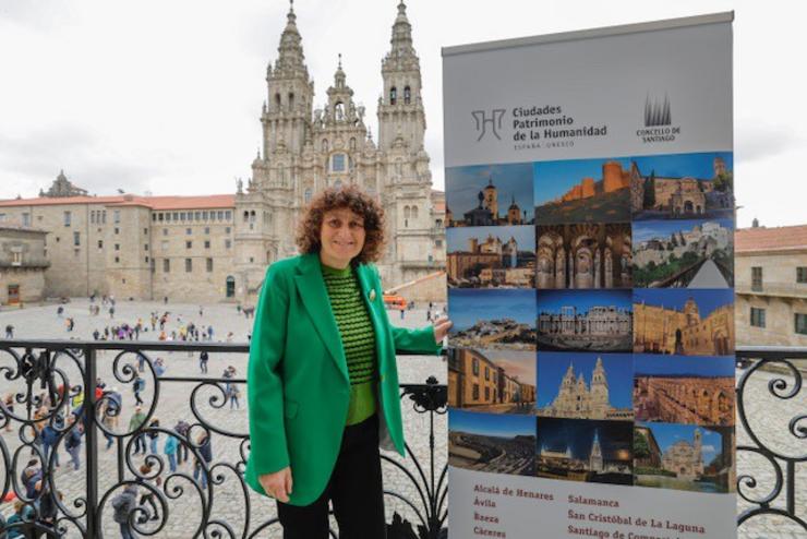 A alcaldesa de Santiago e presidenta do Grupo de Cidades Patrimonio, Goretti Sanmartín.. CIDADES PATRIMONIO / Europa Press