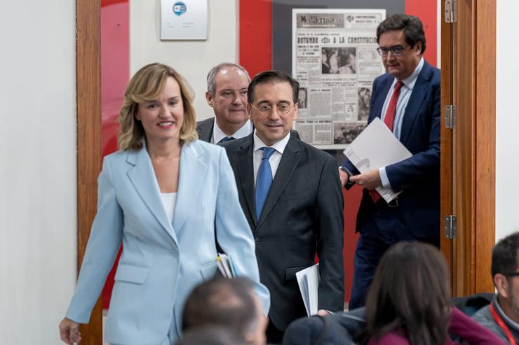 A ministra portavoz, Pilar Alegría, chega a unha rolda de prensa posterior á reunión do Consello de Ministros / Diego Radamés - Europa Press