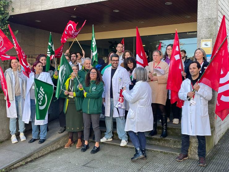Investigadores sanitarios de Galicia mobilízanse nos hospitais para esixir unha negociación por un "convenio único". CIG / Europa Press