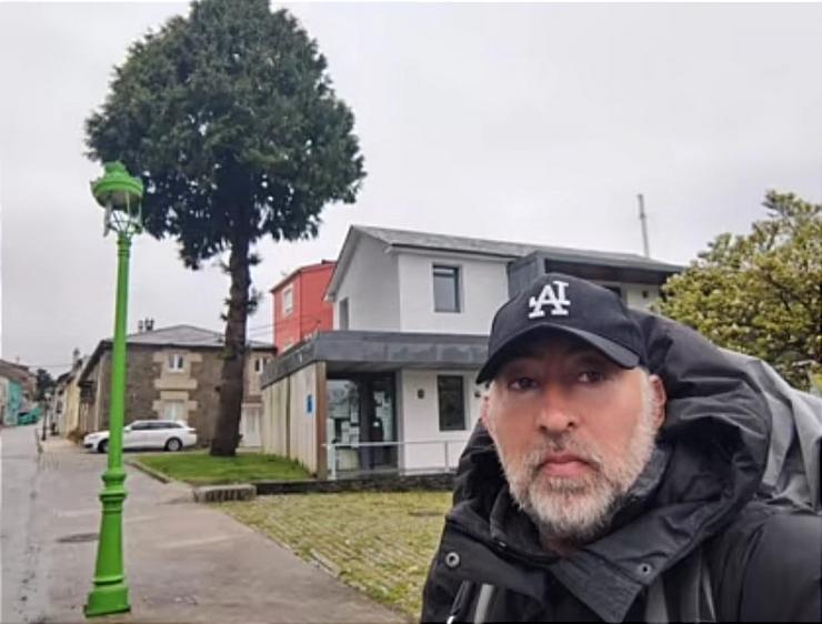 Luis Martínez durante o seu Camiño á altura de Vilalba 