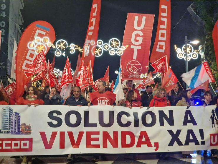 Imaxe da manifestación deste martes en Vigo.. PEDRO DAVILA-EUROPA PRESS / Europa Press