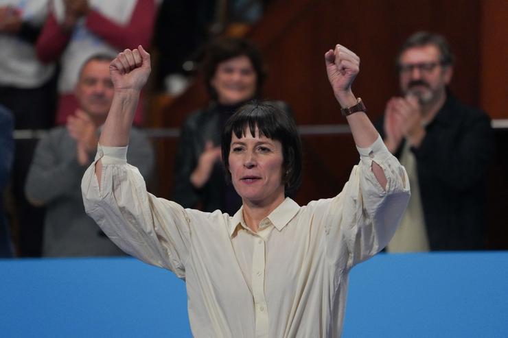 A portavoz nacional do BNG, Ana Pontón, tras ser reelixida como portavoz nacional da formación na XVIII Asemblea Nacional da formación / ALVARO BALLESTEROS