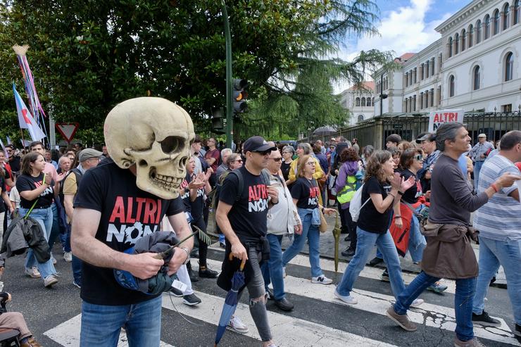 Arquivo - Protesta contra o proxecto de Altri en Palas de Rei (Lugo). César Arxina - Europa Press - Arquivo / Europa Press