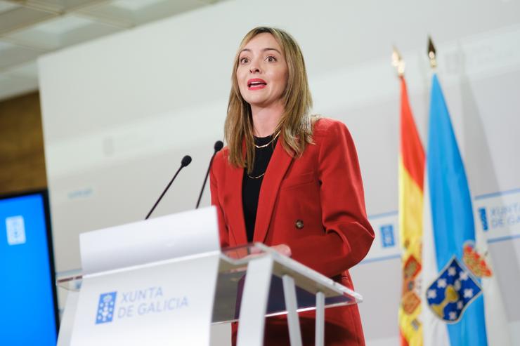 A conselleira de Política Social, Fabiola García, informa os acordos da Xunta en materia de dependencia / DAVID CABEZON @ XUNTA