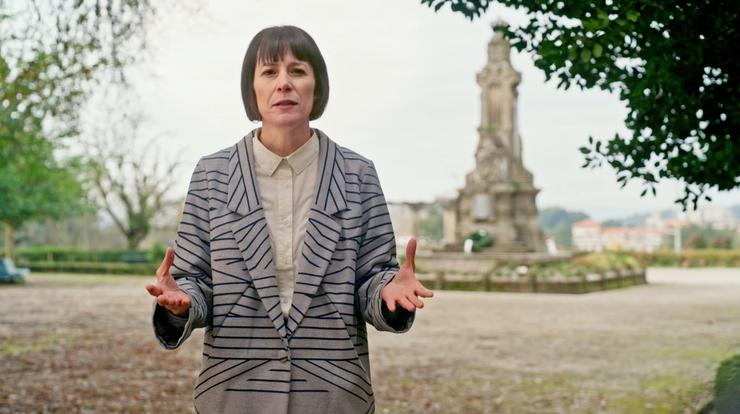 Ana Pontón desde a Alameda de Santiago na súa mensaxe de fin de ano / BNG