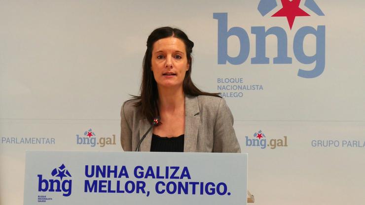 A viceportavoz parlamentaria do BNG, Olalla Rodil, en rolda de prensa / BNG