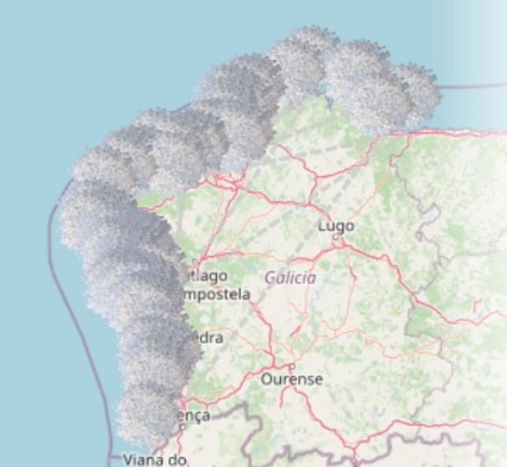 Mapa dos pélets en Galicia / GC