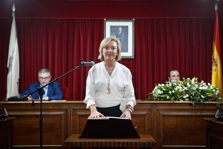 Lugo. Paula Alvarellos, ata agora concelleira de gobernación, elixida alcaldesa de Lugo cos votos do seu partido, Psoe, e do BNG.. CARLOS CASTRO/EUROPA PRESS / Europa Press