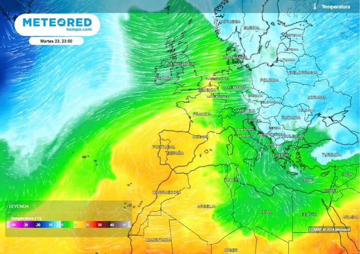 Cambio drástico das temperaturas esta semana coa entrada de vento cálido de África 