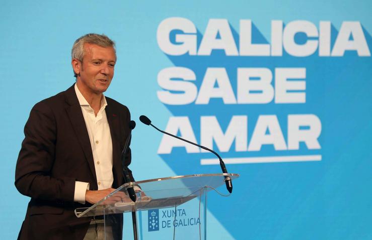 Rueda durante a presentación da campaña Galicia sabe AMAR / Xunta