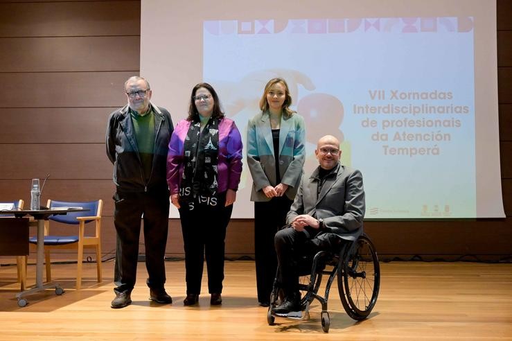 A conselleira de Política Social e Xuventude, Fabiola García, na inauguración do I Xornada de profesionais de atención temperá de Galicia. XUNTA 