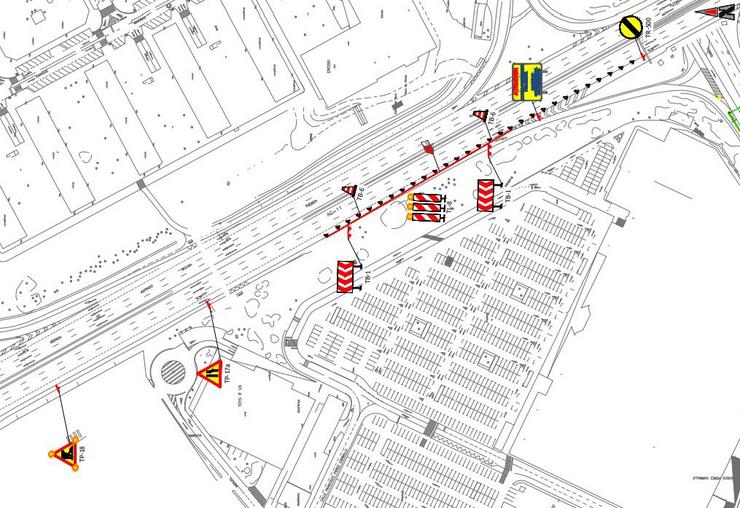 Afectación ao tráfico na saída da avenida de Alfonso Molina, na Coruña. MINISTERIO DE TRANSPORTES E MOBILIDADE / Europa Press