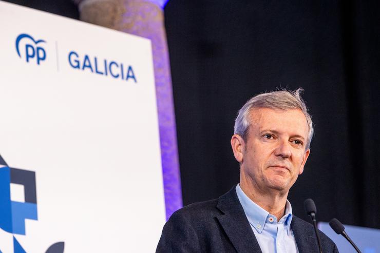 O presidente da Xunta de Galicia e candidato do PP á reelección, Alfonso Rueda, nun acto de campaña.. Agostime - Europa Press / Europa Press