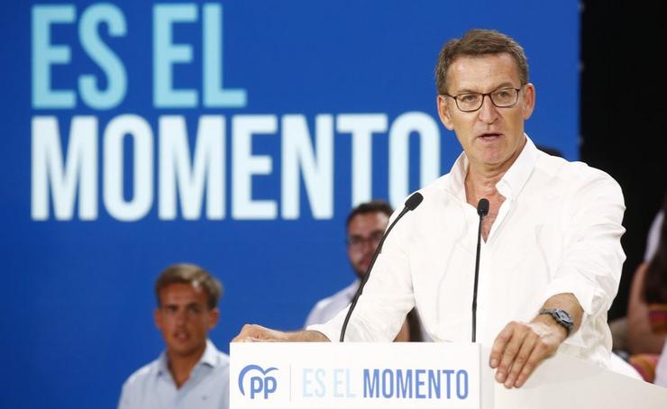'Es el momento', lema de Feijóo para as eleccións xerais de 2023 