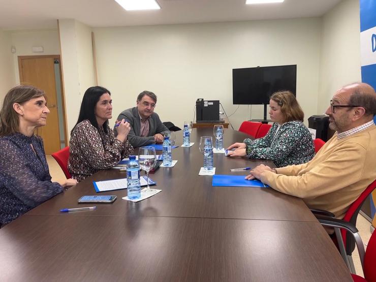 Paula Prado e Carmen Pomar reúnense con representantes de Down Galicia 