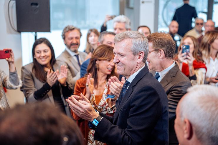 Rueda e Feijóo na súa chegada ao Comité Executivo.. Gabriel Luengas - Europa Press / Europa Press
