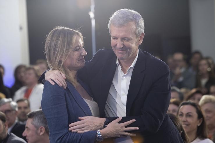 Fernández-Tapias con Alfonso Rueda durante a campaña / Adrián Irago - Arquivo