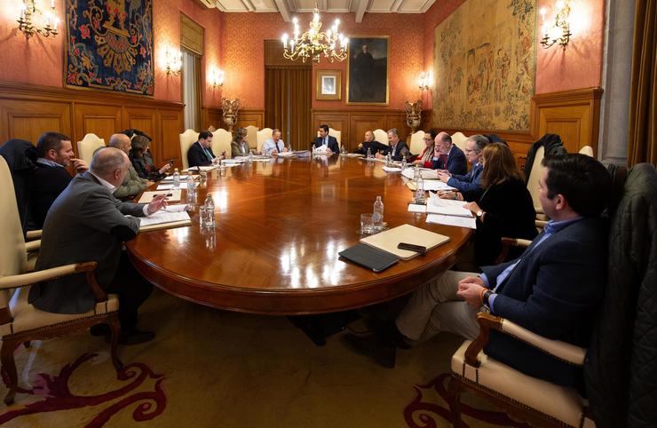Unha reunión da Xunta de Goberno da Deputación de Pontevedra. DEPUTACIÓN DE PONTEVEDRA