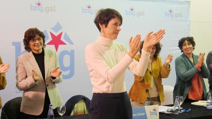 A portavoz nacional do BNG, Ana Pontón, ante o Consello Nacional.. BNG / Europa Press